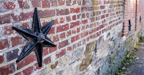 big metal star on house meaning|cast iron stars on buildings.